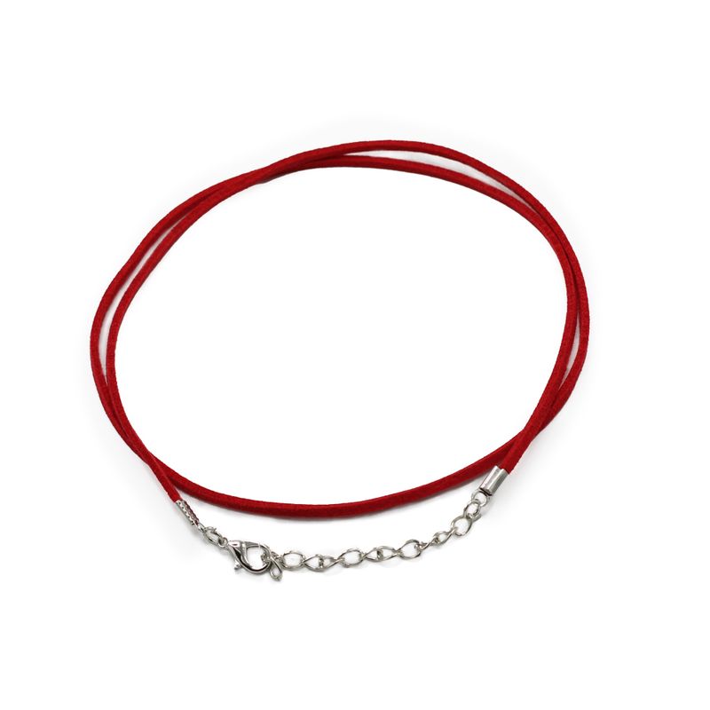 Packs Cordons Pendentifs en Daim - 2,5 mm x 55 cm - Rouge A056