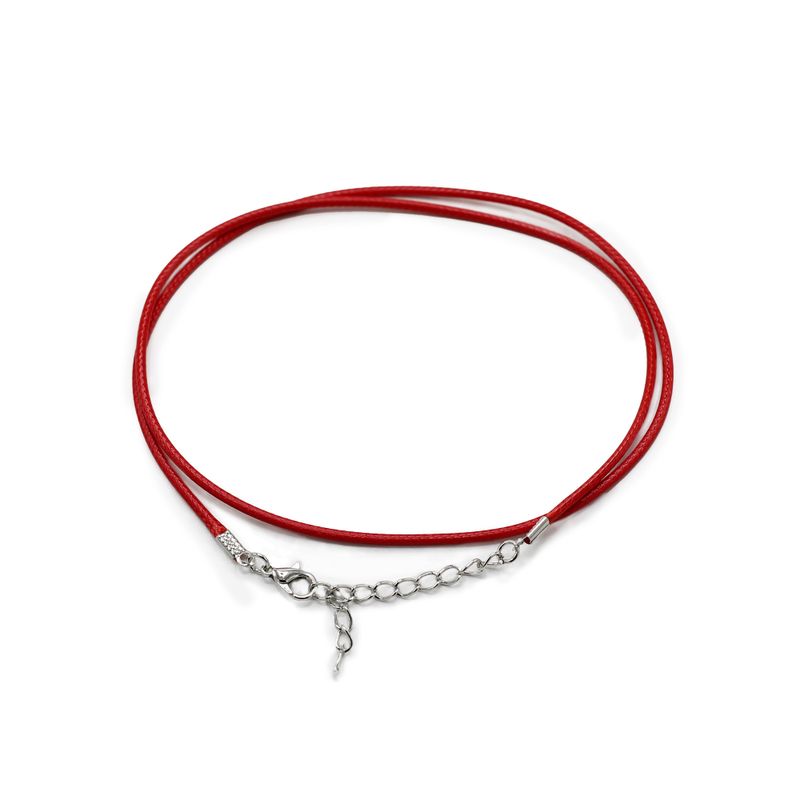 Packs de cordons pour pendentifs cirés - 2 mm x 55 cm - Assortis - Rouge 105