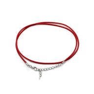 Packs de cordons pour pendentifs cirés - 2 mm x 55 cm - Assortis - Rouge 105