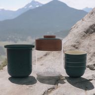 Ensemble de théière Travel Mountain - Quatre amis - Pack de voyage