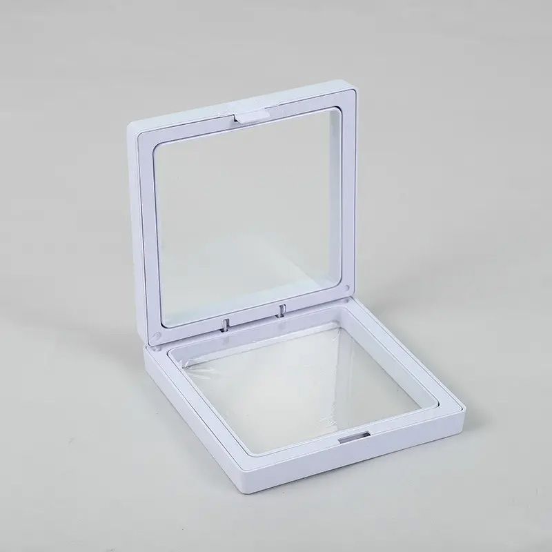 Grand écran à cadre flottant 3D 11x11cm - Blanc