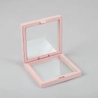 Petit Présentoir Cadre Flottant 3D 7x7cm - Rose