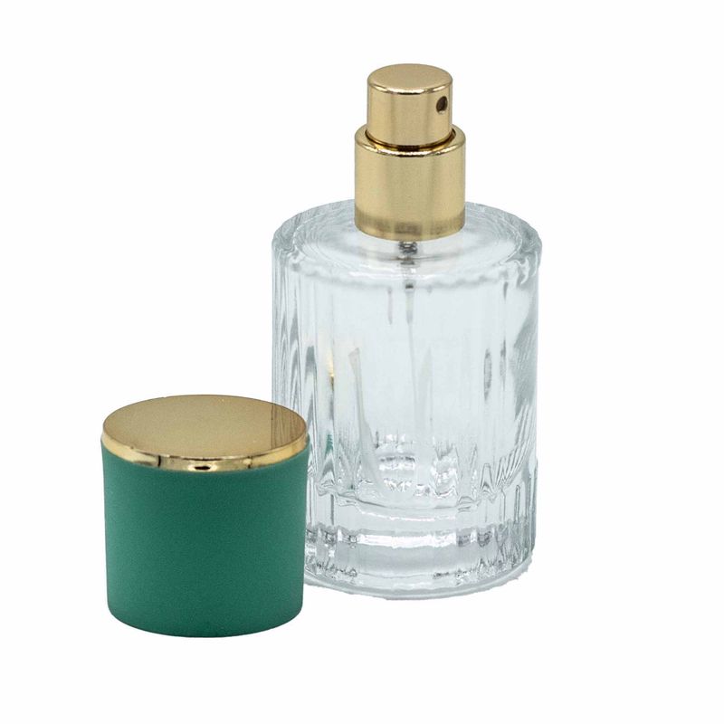 Mousse Verte - Bouteille ronde nervurée de 30 ml, spray et bouchon