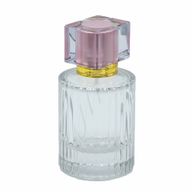 Rose Doux - Flacon rond nervuré de 50 ml, vaporisateur et bouchon