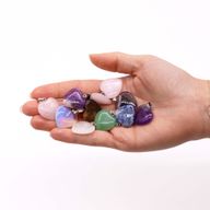 Pendentifs cœurs en pierre précieuse (12 assortis)