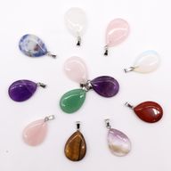 Pendentifs gouttes en pierre précieuse (12 assortis)