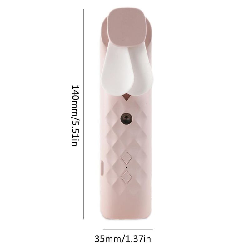 Ventilateur et spray pour le visage Pink Nano Mist - rechargeable par USB