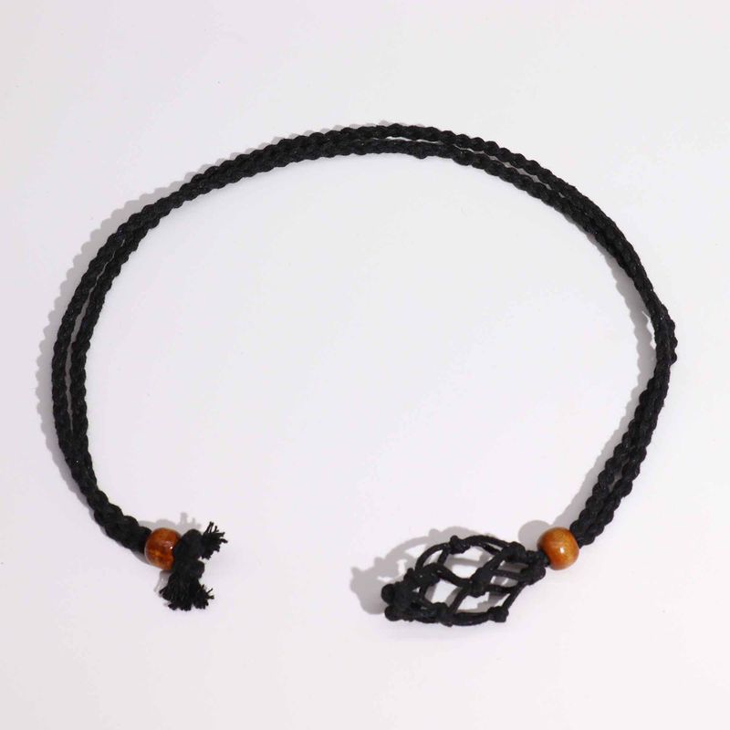 Collier à cordon pour pierre précieuse 45 cm/18 pouces - Noir