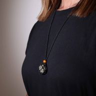 Collier à cordon pour pierre précieuse 45 cm/18 pouces - Noir