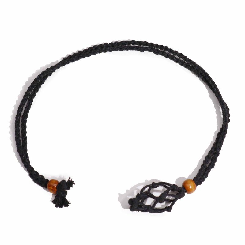Collier à cordon pour pierre précieuse 45 cm/18 pouces - Noir