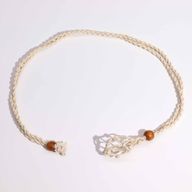 Collier à cordon pour pierre précieuse 45 cm/18 pouces - Naturel