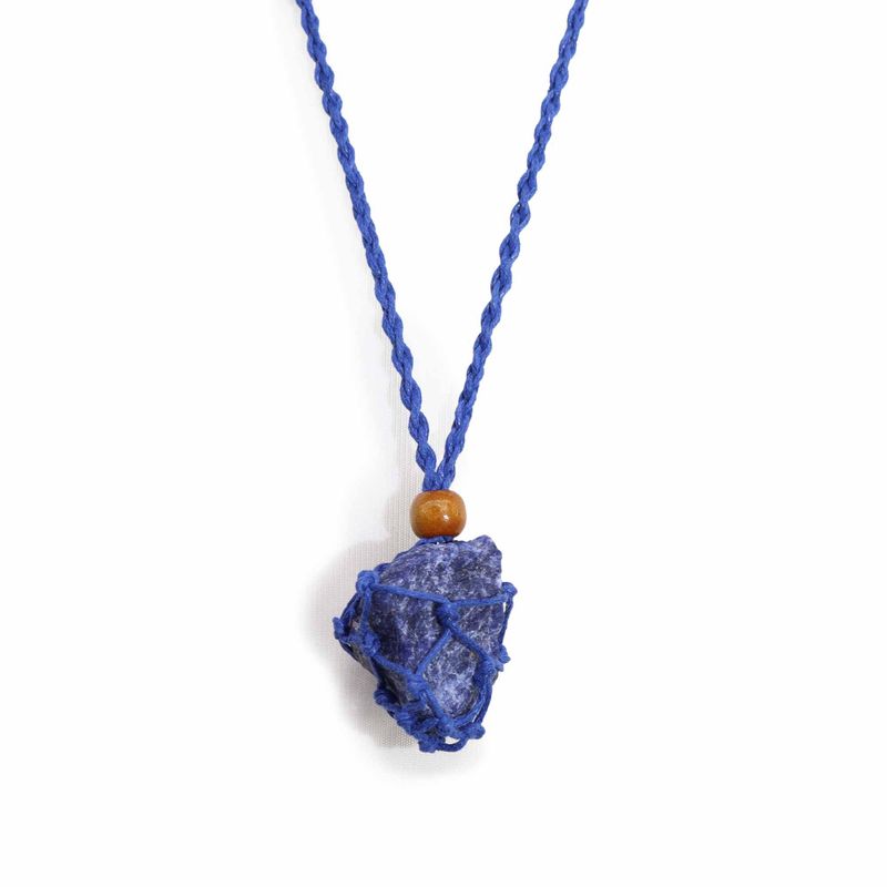 Collier à cordon pour pierre précieuse 45 cm/18 pouces - Bleu marine