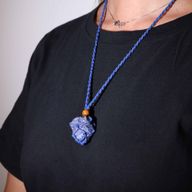Collier à cordon pour pierre précieuse 45 cm/18 pouces - Bleu marine