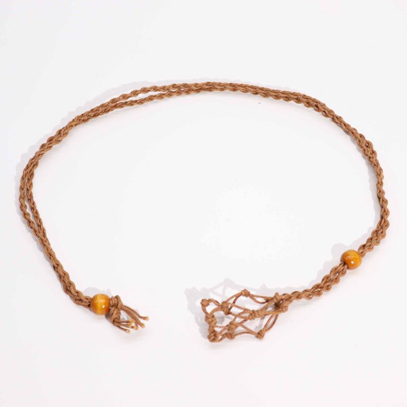 Collier à cordon pour pierre précieuse 45 cm/18 pouces - Marron