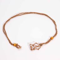 Collier à cordon pour pierre précieuse 45 cm/18 pouces - Marron