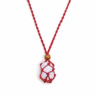 Collier à cordon pour pierre précieuse 45 cm/18 pouces - Rouge