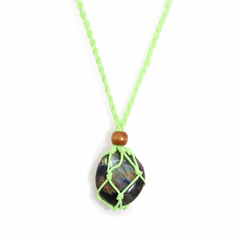 Collier à cordon pour pierre précieuse 45 cm/18 pouces - Vert