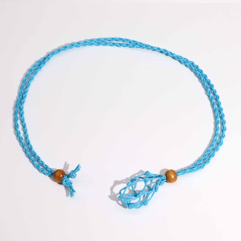 Collier à cordon pour pierre précieuse 45 cm/18 pouces - Bleu