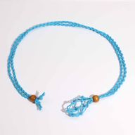 Collier à cordon pour pierre précieuse 45 cm/18 pouces - Bleu