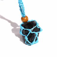 Collier à cordon pour pierre précieuse 45 cm/18 pouces - Bleu
