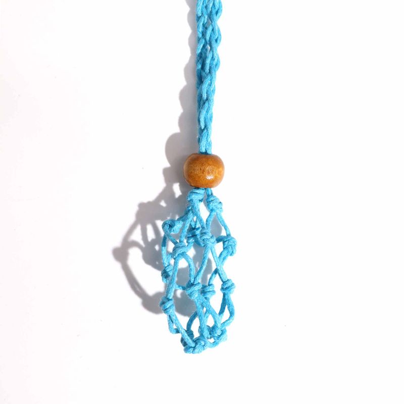 Collier à cordon pour pierre précieuse 45 cm/18 pouces - Bleu