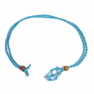 Collier à cordon pour pierre précieuse 45 cm/18 pouces - Bleu
