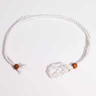Collier à cordon pour pierre précieuse 45 cm/18 pouces - Blanc