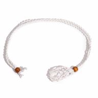 Collier à cordon pour pierre précieuse 45 cm/18 pouces - Blanc