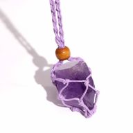 Collier à cordon pour pierre précieuse 45 cm/18 pouces - Violet