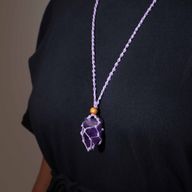Collier à cordon pour pierre précieuse 45 cm/18 pouces - Violet