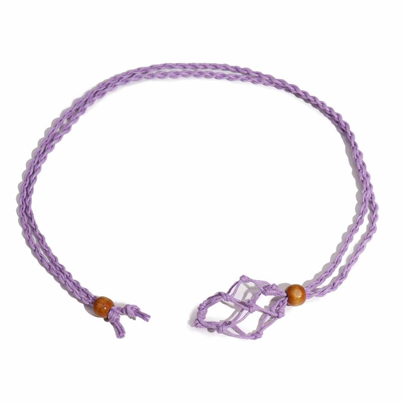 Collier à cordon pour pierre précieuse 45 cm/18 pouces - Violet