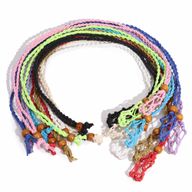 Collier à cordon pour pierre précieuse 45 cm/18 pouces - Lot mixte 5 de chaque couleur