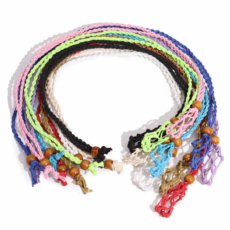 Collier à cordon pour pierre précieuse 45 cm/18 pouces - Lot mixte 5 de chaque couleur