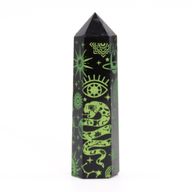 Tour d'obsidienne noire (60-70 gm 9cm) - Vert forêt