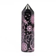 Tour d'obsidienne noire (60-70g 9cm) - Rose