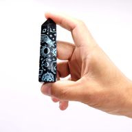 Tour d'obsidienne noire (60-70gr 9cm)- Bleu ciel