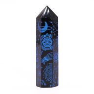 Tour d'obsidienne noire (60-70gr 9cm) - Bleu nuit