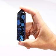 Tour d'obsidienne noire (60-70gr 9cm) - Bleu nuit