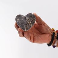 Grands cœurs en calcite (environ 6,5-8,5 cm)