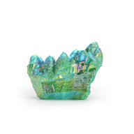 Quartz naturel amélioré de taille moyenne - Quartz flamme vert Aura (environ 100-150 g 7-10 cm)