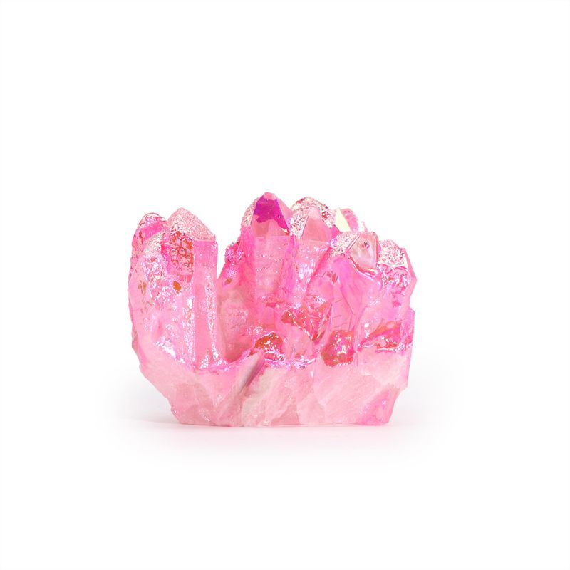 Quartz naturel amélioré de qualité moyenne - Quartz Aura Rose Halo (environ 100-150 g 7-10 cm)