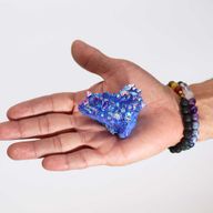 Quartz naturel amélioré de taille moyenne - Quartz Aura Aqua Halo (environ 100-150 g 7-10 cm)