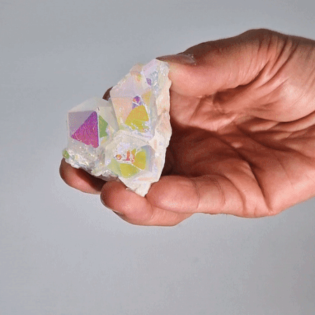 Quartz naturel amélioré de taille moyenne - Quartz Aura Angel (environ 100-150 g 7-10 cm)