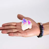 Quartz naturel amélioré de taille moyenne - Quartz Aura Angel (environ 100-150 g 7-10 cm)