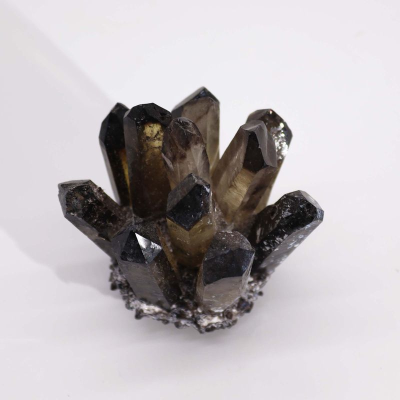 Amas de quartz naturel fabriqué - Quartz fantôme fumé (environ 250-300 g 8 cm)