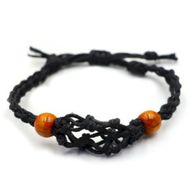 Bracelet en cordon pour  pierres précieuses 20-28 cm/7,8-11 pouces - Noir