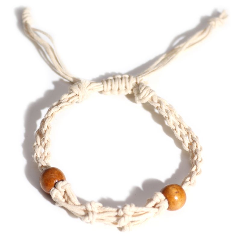 Bracelet en cordon pour  pierres précieuses 20-28 cm/7,8-11 pouces - Naturel