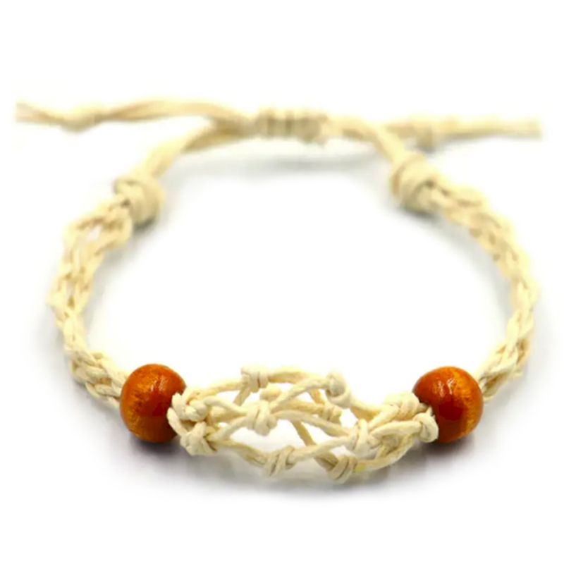 Bracelet en cordon pour  pierres précieuses 20-28 cm/7,8-11 pouces - Naturel
