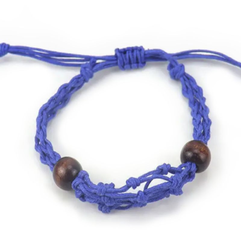 Bracelet en cordon pour  pierres précieuses 20-28 cm/7,8-11 pouces - Marine