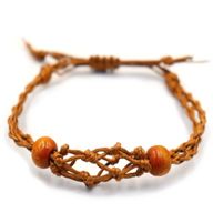 Bracelet en cordon pour  pierres précieuses 20-28 cm/7,8-11 pouces - Marron